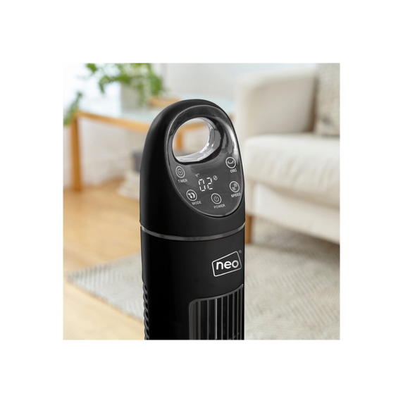 Neo 33" Aroma Free Standing 3 Speed Fan - Black