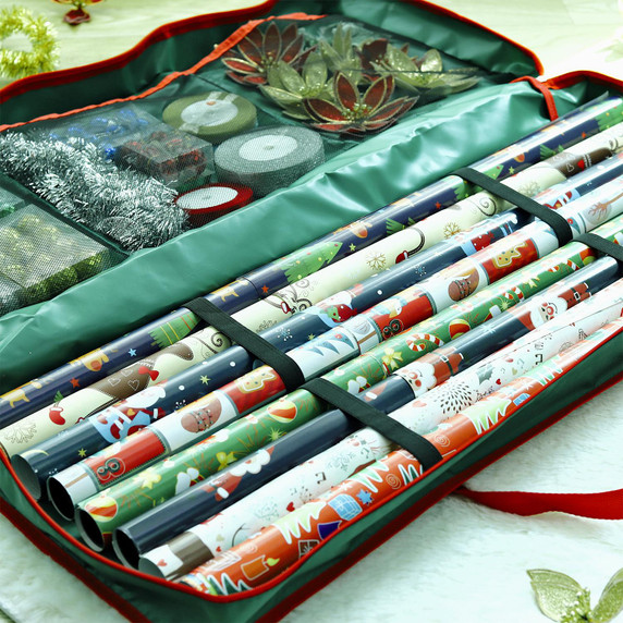 Christmas Xmas Decoration Gift Wrap Fabric Storage Bag [Green,0008941]