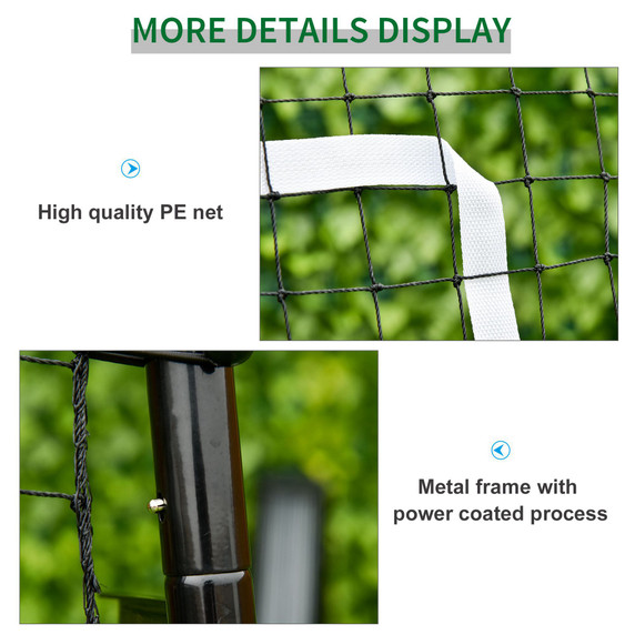 Foldable Football Rebounder Net Adjustable Angles with Target Zone HOMCOM