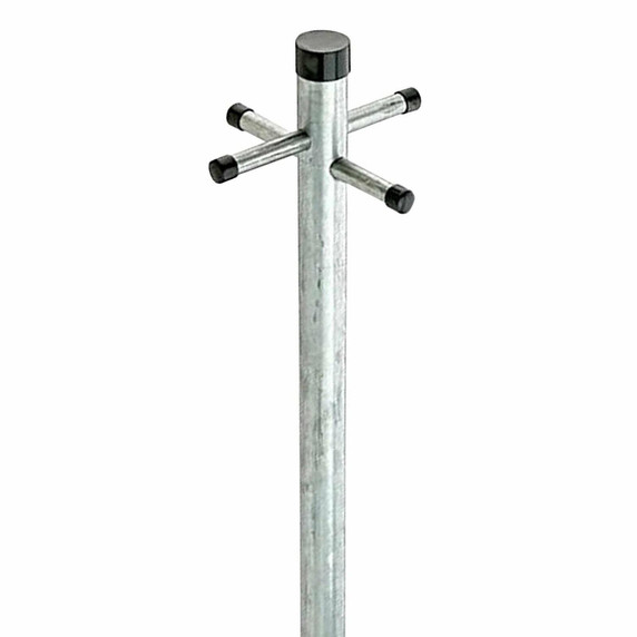 Heavy Duty Galvanised Clothes Pole - Outdoor Line Pole with Telescopic Support