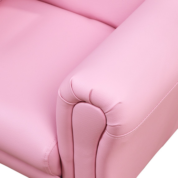 Kids Sofa Children Chair Seat Armchair W/Footstool Playroom Bedroom Pink