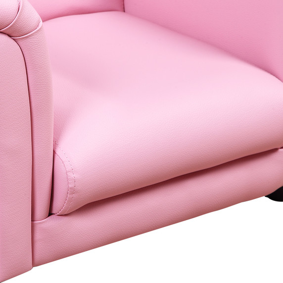 Kids Sofa Children Chair Seat Armchair W/Footstool Playroom Bedroom Pink