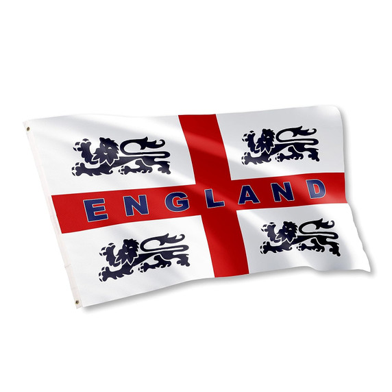 KNIGHT 10PK ENGLAND FLAG ST GEORGE ENGLISH FLAGS 5x3 Feet with Lions  (Pack of 10)