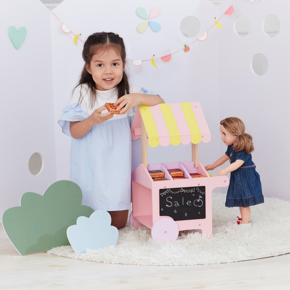 Olivia's Little World Baby Doll Wooden Pastry Cart | Dolls Accessories