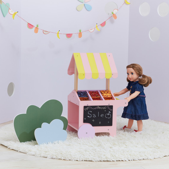 Olivia's Little World Baby Doll Wooden Pastry Cart | Dolls Accessories