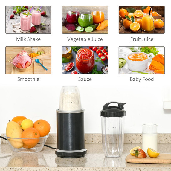 Countertop Blender 1000W Smoothie Maker with 0.7L and 0.35L Mix Cup