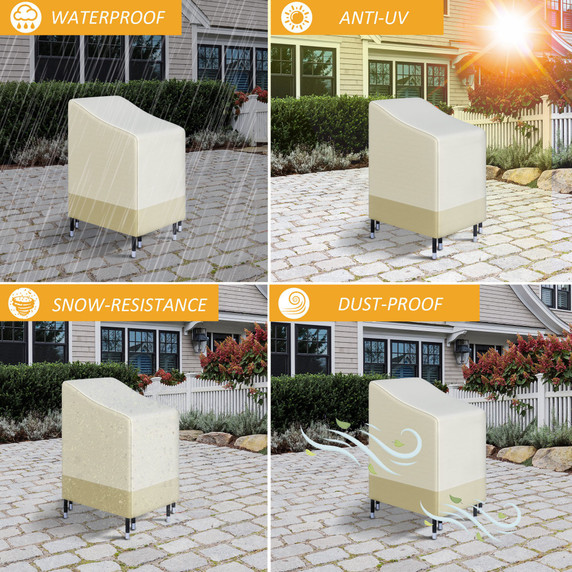 Waterproof Garden Wicker Chairs Cover Patio Seat Protector L70*W90*H115cm