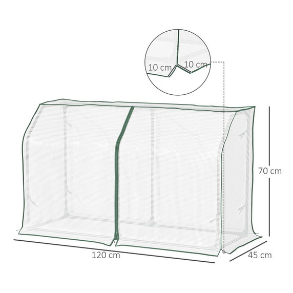 Mini Greenhouse Portable Garden Growhouse with Zipper Design, White