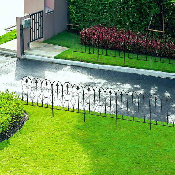 5PCs Decorative Garden Fencing Metal Border Edging