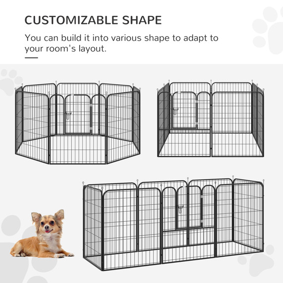 4 Sizes Pet Playpen Dog Rabbit  Puppy Cage Folding Run Fence Metal Hutch