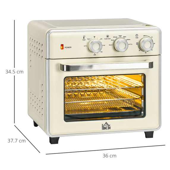 HOMCOM 7-in-1 Toaster Oven 4-Slice w/ 60-min Timer Adjustable Thermostat 1400W