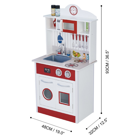 Wooden Kitchen Toy Kitchen With 2 Role Play Accessories