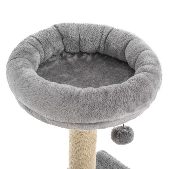 Cat Tree w/ Sisal-Covered Scratching Posts Condo Grey 60L X 33.5W X 96H cm