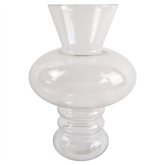 35cm Bubble Clear Glass Vase
