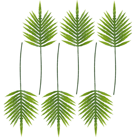 Pack of 6 x 95cm Green Palm Leaf