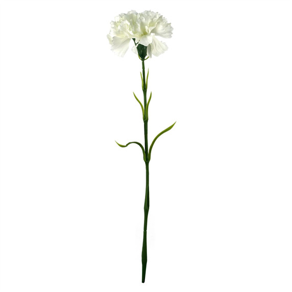 12 x White Carnation Artificial Flowers