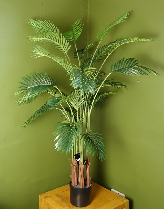 150cm Large Artificial Areca Palm Tree Potted in Black Pot