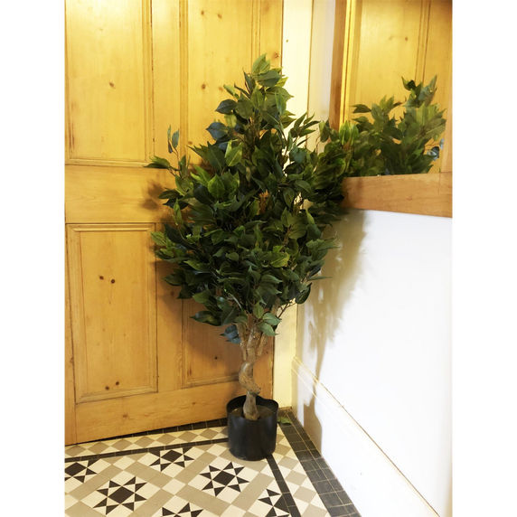 110cm Leaf Realistic Artificial Ficus Tree / Plant Copper Planter