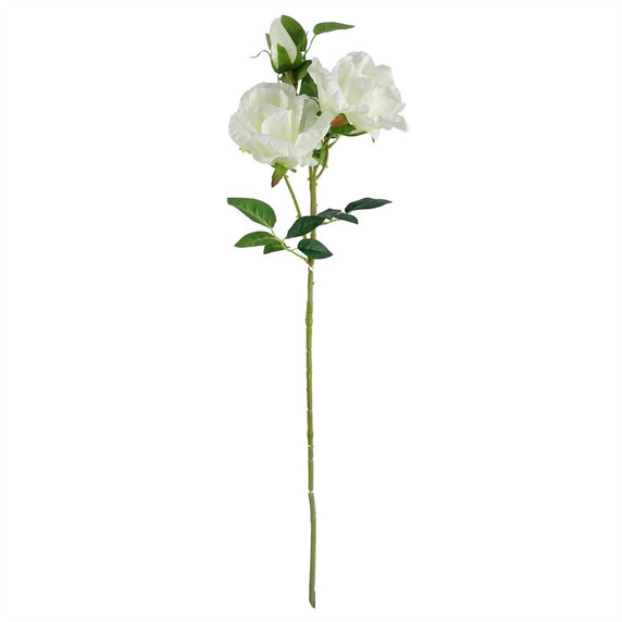 100cm Pink Blossom White Rose Arrangement Glass Vase