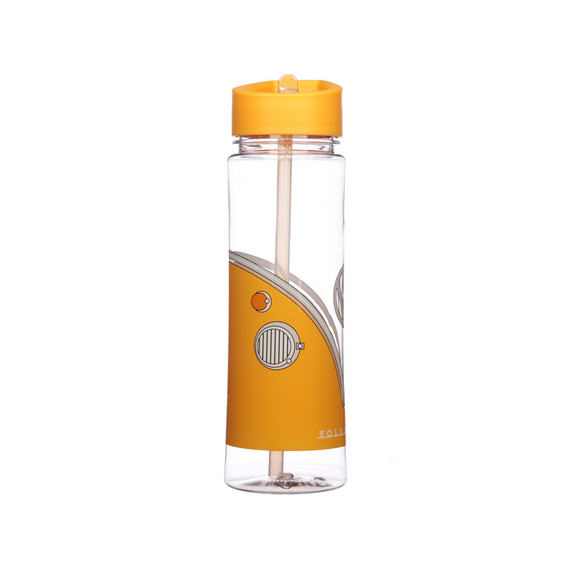 Reusable Orange Volkswagen VW T1 Camper Bus Shatterproof Tritan 550ml Water Bottle with Flip Straw