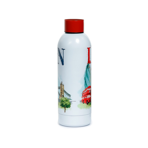 Reusable Stainless Steel Insulated Drinks Bottle 530ml - London Tour