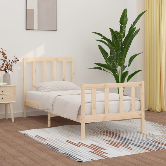 Bed Frame Solid Wood 90x200cm - 200x200cm Various Colours