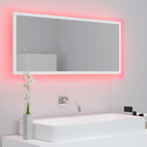 LED Bathroom Mirror 100x8.5x37 cm Acrylic