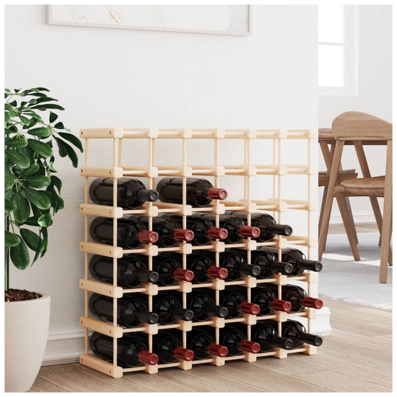 vidaXL Wine Rack for 42 Bottles 68.5x23x68.5 cm Solid Wood Pine