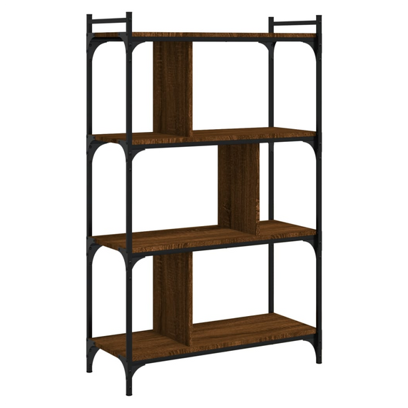 vidaXL Bookcase 4-Tier Brown Oak 76x32x123 cm Engineered Wood