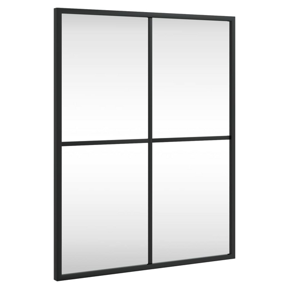 vidaXL Wall Mirror Black 40x50 cm Rectangle Iron