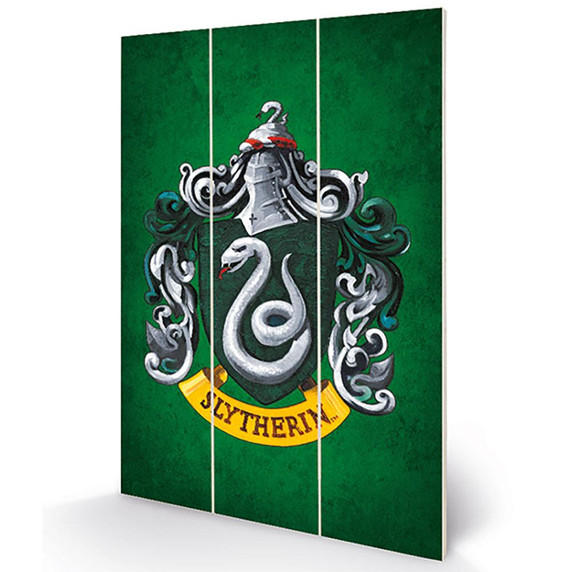 Harry Potter Wood Print Slytherin