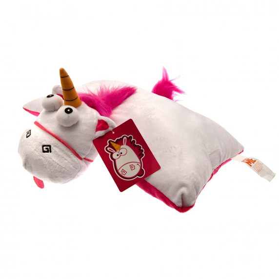 Despicable Me Fluffy Unicorn Folding Cushion - Soft Plush Cushion in Folded Position