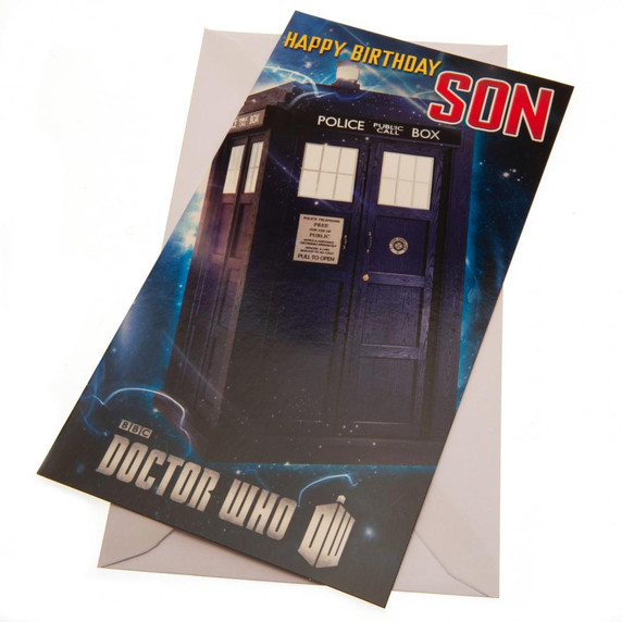 Doctor Who Birthday Card Son