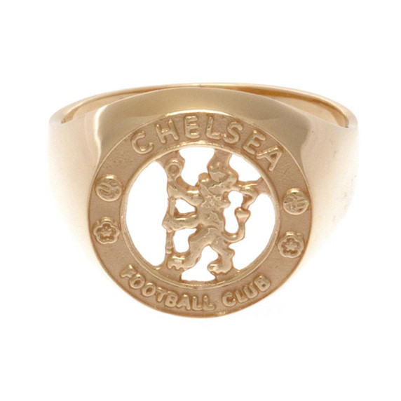 Chelsea FC 9ct Gold Crest Ring Large