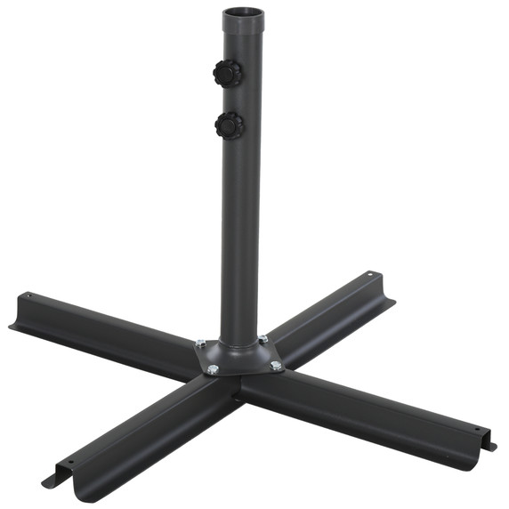  HDPE 4-Part Fillable Parasol Base Black