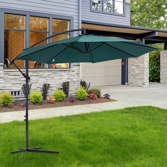 3mt Cantilever Umbrella Garden Banana Parasol Patio Hanging Sun Shade