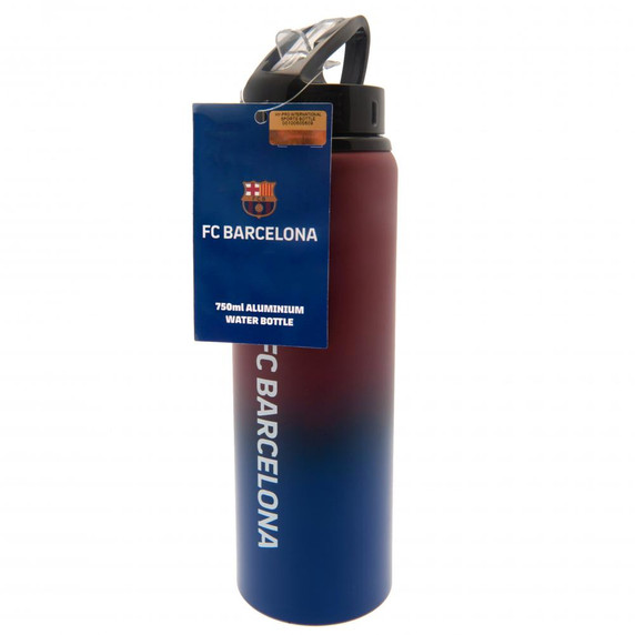 FC Barcelona Aluminium Drinks Bottle XL with Vibrant Fade Design and Crest Print