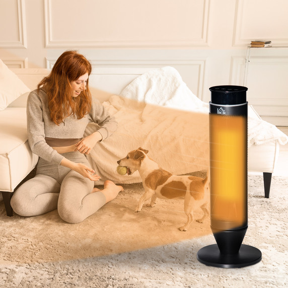 Ceramic Tower Indoor Space Heater w/ 42 � Oscillation Remote Control 8Hrs Timer