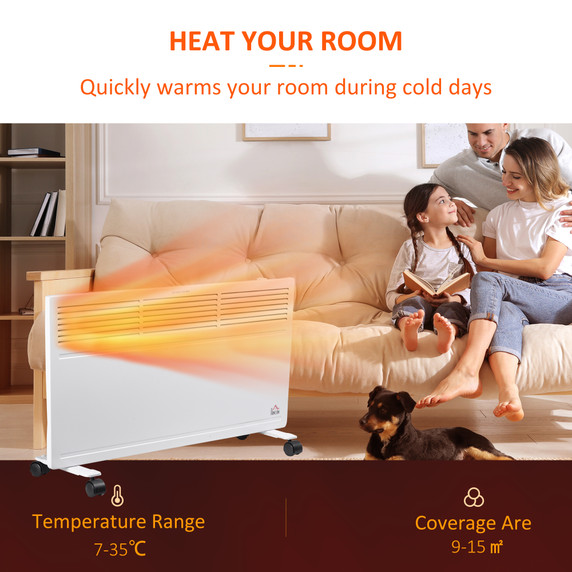 Convector Radiator Heater Freestanding or Wall-mounted Portable Electric 