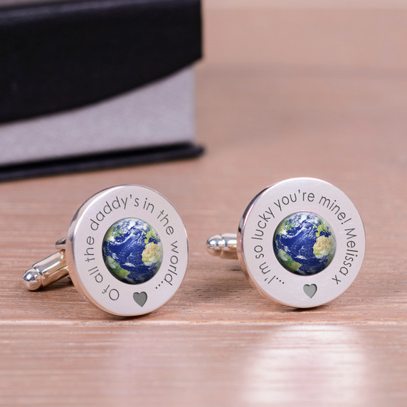 Of all the . . . in the World Cufflinks - Silver Finish