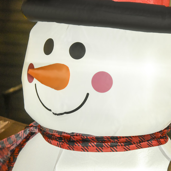 6ft Giant Inflatable Snowman Christmas Decoration with LED Lights