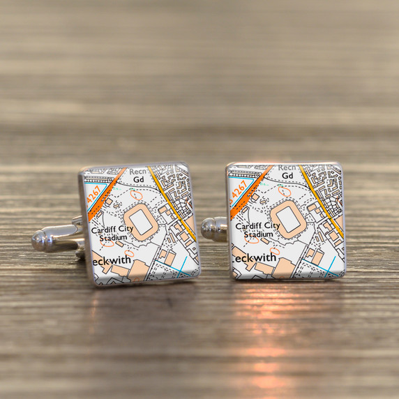 Favourite Place Cufflinks - Silver Finish