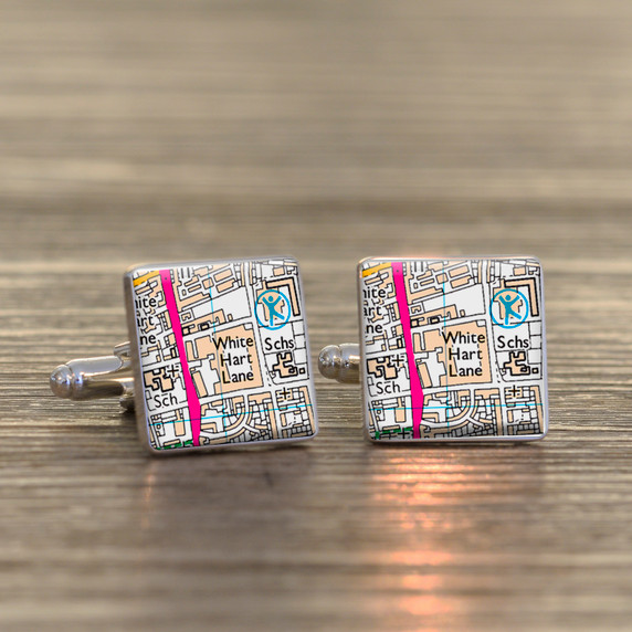 Favourite Place Cufflinks - Silver Finish