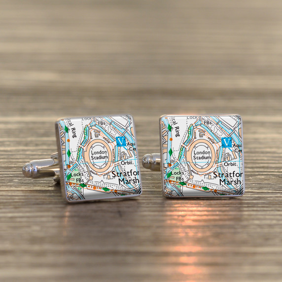 Favourite Place Cufflinks - Silver Finish