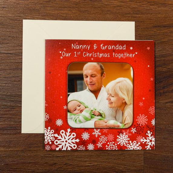 Our 1st Christmas Photo Upload Coaster Card