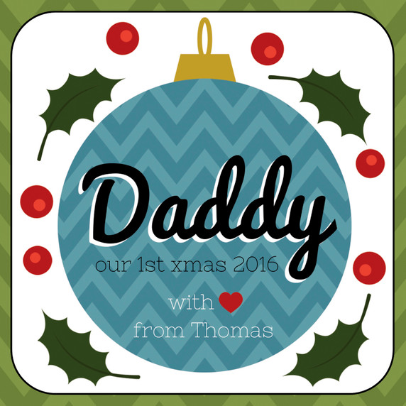 Daddy, Our 1st Christmas Coaster Card