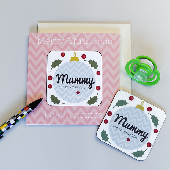 Mummy, Our 1st Christmas Coaster Card