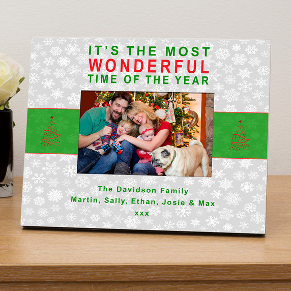 Its the most wonderful time personalised photo frame