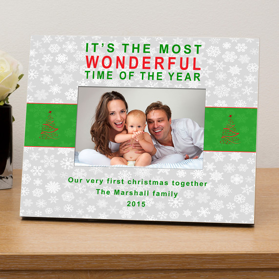 Its the most wonderful time personalised photo frame