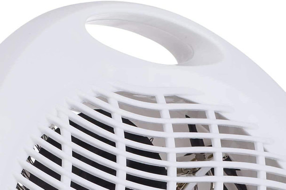Fine Elements Upright round Fan Heater with 3 Heat Settings 2000w White